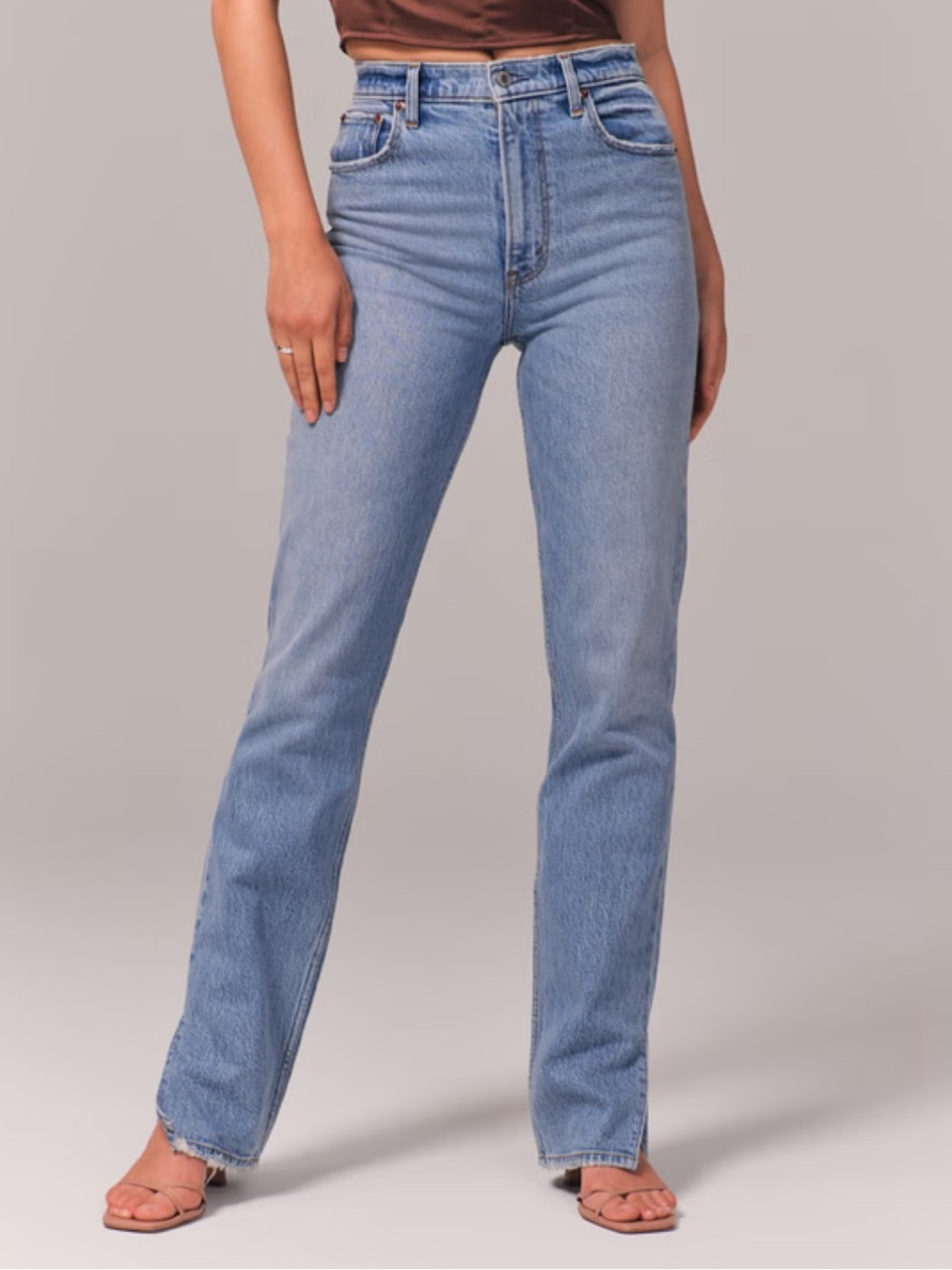 Abercrombie & Fitch The 90s Straight Ultra High Rise Curve Love Jeans